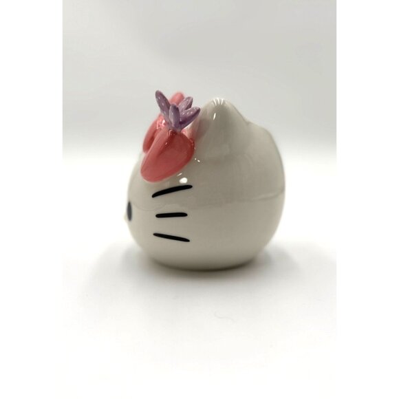 Hello Kitty Ceramic Planter With Bow & Flower Accents By Blue Sky - Picture 7 of 7